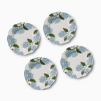 Hydrangea Melamine Dessert / Salad Plates (Set of 4)
