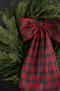 Large Red Tartan Bow