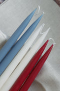 Vintage Patriotic Taper Trio - Slate, Ivory, Burgundy
