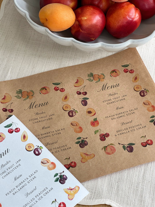 Fruit Menu Card (Printable Template)