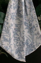 Large Toile Blue Bow