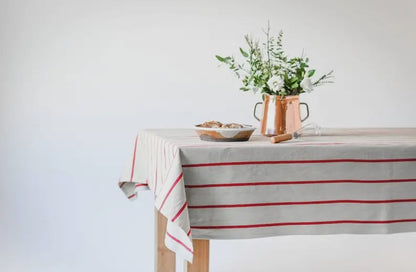 Red Stripe Tablecloth