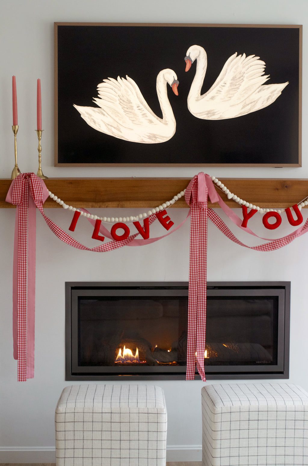 I Love You Felt Garland - Red (ships week of 1/19)