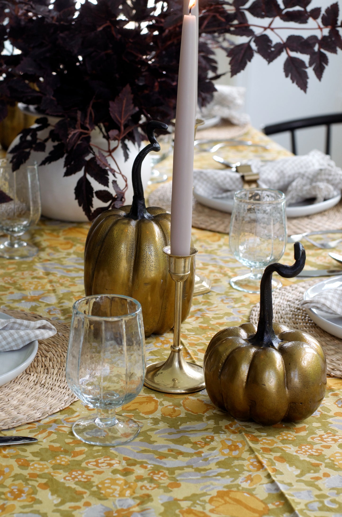 Jardin Mustard Tablecloth