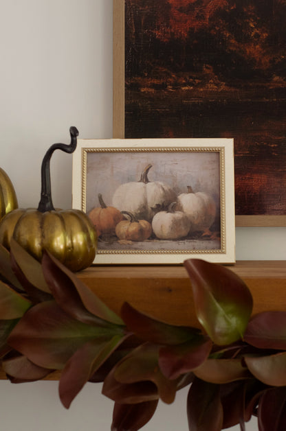 Vintage Pumpkins Framed Art - 9" x 7"