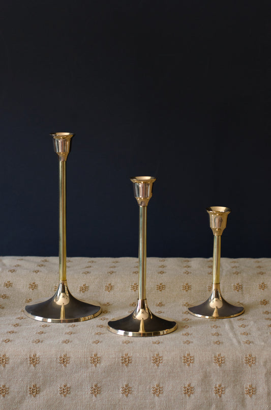 Brass Candlesticks (Set of 3)