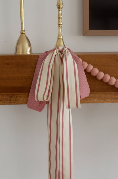 Mauve Stripe Double Bow Kit