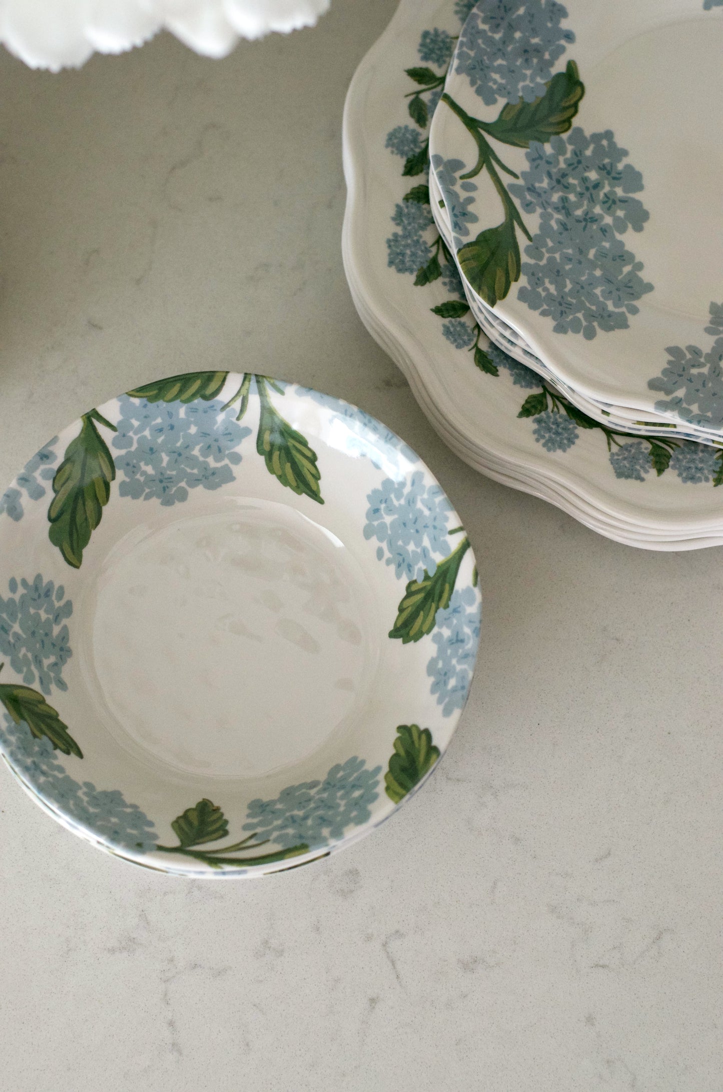 Hydrangea Melamine Bowls (Set of 4)