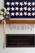 America Ticking Stripe Garland