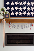 America Ticking Stripe Garland