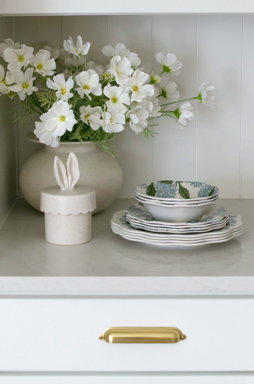 Hydrangea Melamine Bowls (Set of 4)