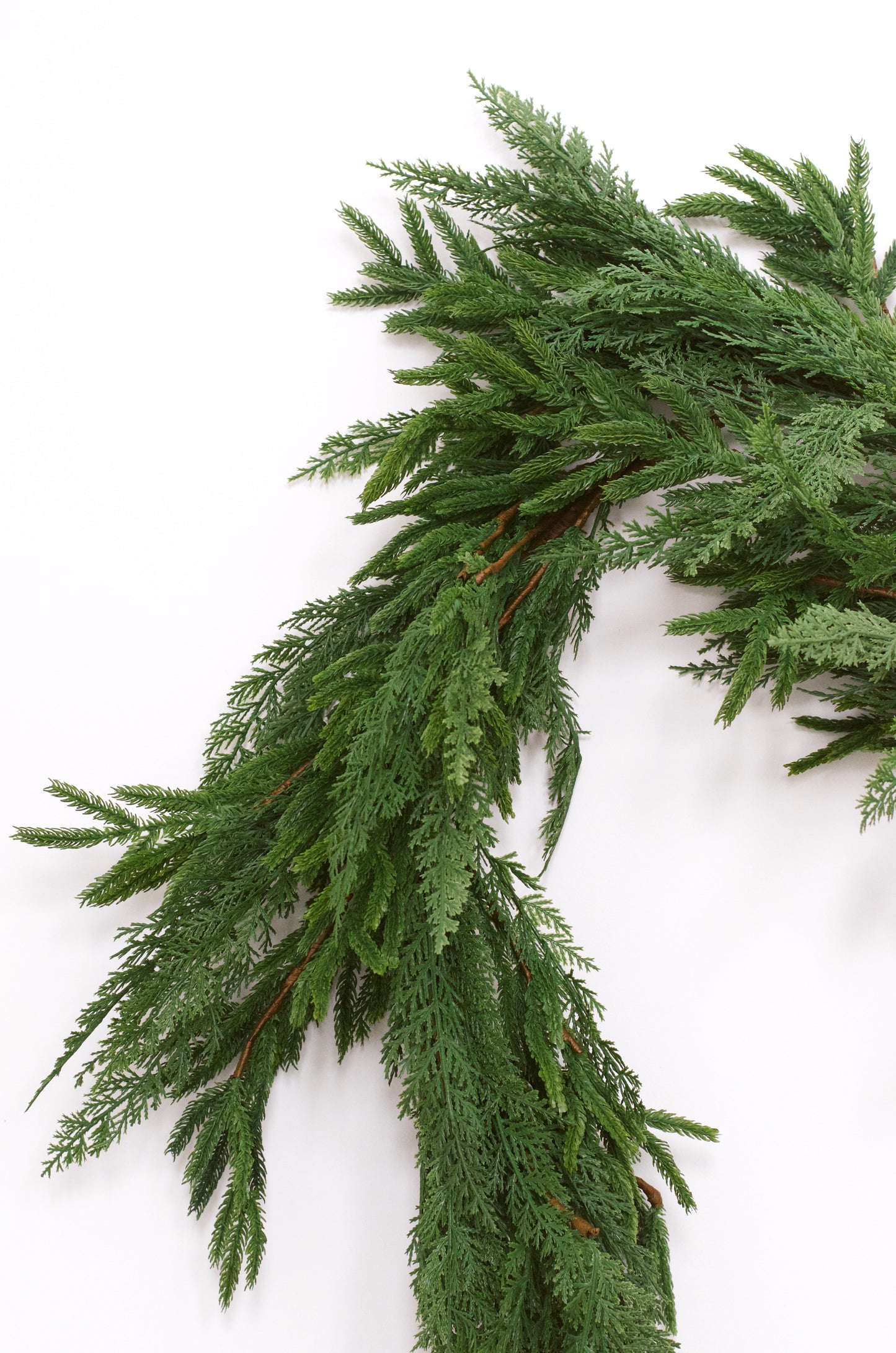 Real Touch Mixed Greenery Garland - Norfolk Pine & Cypress