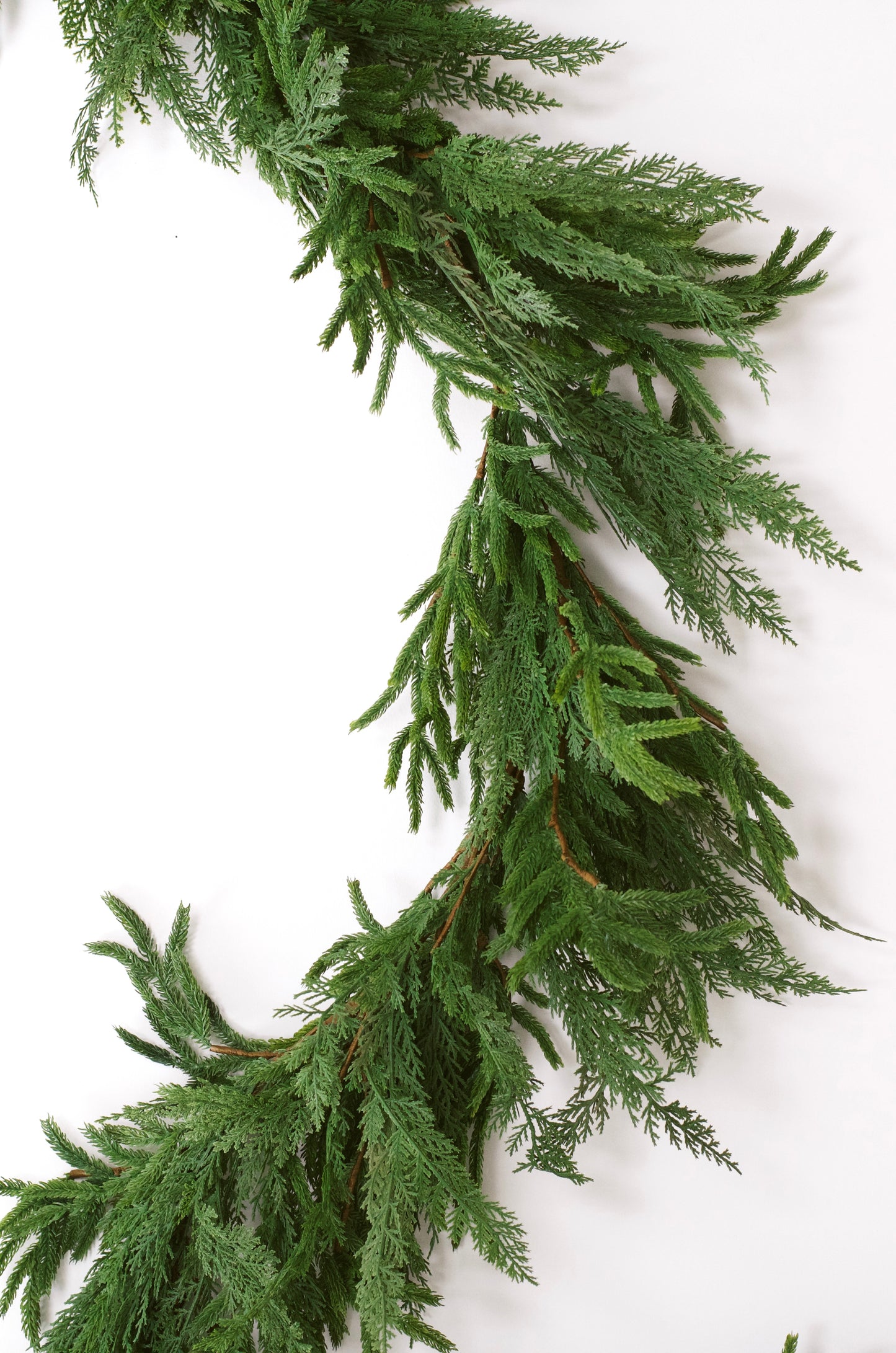 Real Touch Mixed Greenery Garland - Norfolk Pine & Cypress