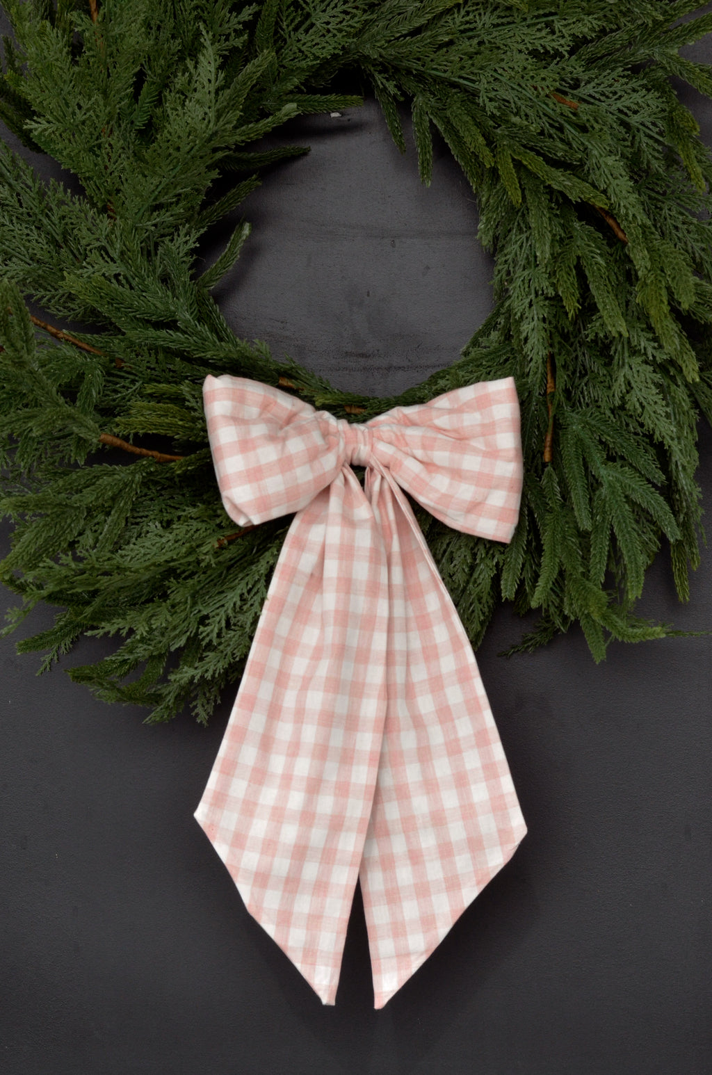 Medium Pink Gingham Bow