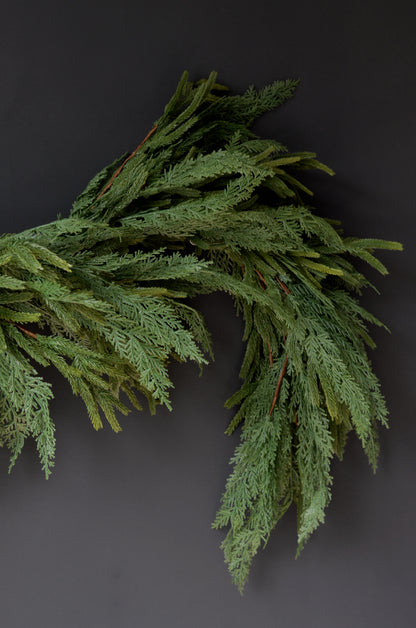 Real Touch Mixed Greenery Garland - Norfolk Pine & Cypress