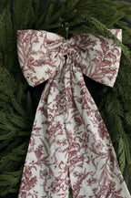 Large Burgundy Toile Bow