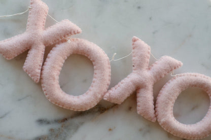 XOXO Felt Garland - Pink