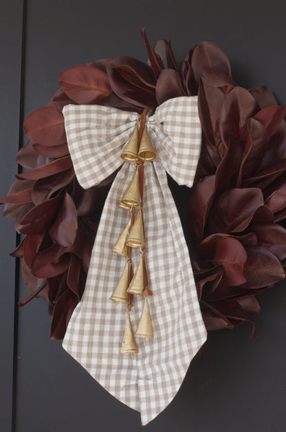 23" Merlot Magnolia Leaf Wreath