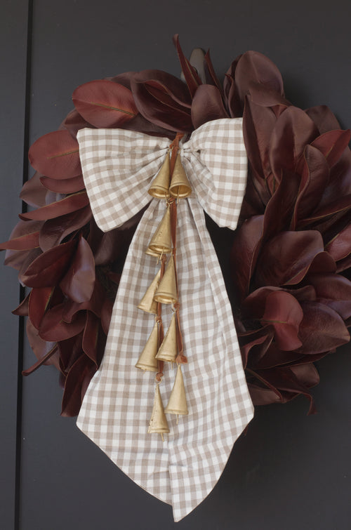 23" Merlot Magnolia Leaf Wreath