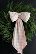 Large Pink Gingham Bow
