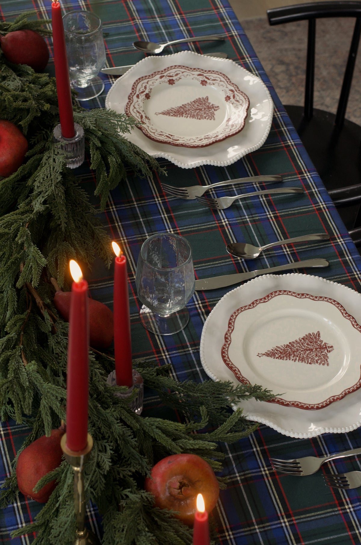 Evergreen Tartan Plaid Tablecloth