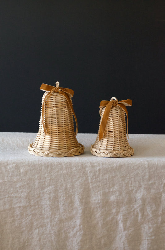 Woven Rattan Bells (Set of 2)