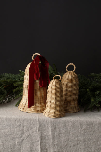 Rattan Bells Set of 3