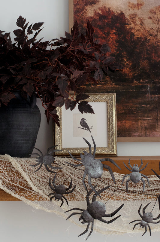 Vintage Crow Framed Art 9”x9”