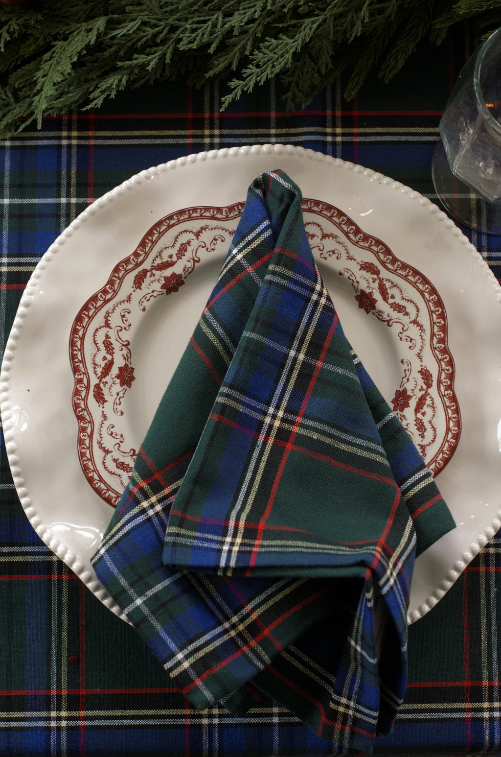 Evergreen Tartan Plaid Dinner Napkins (Set of 8)