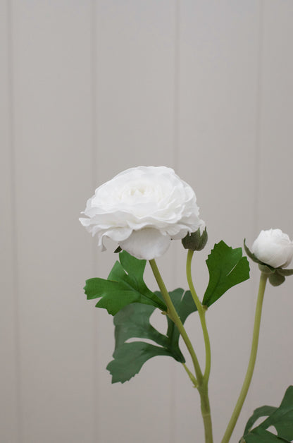 Real Touch White Ranunculus Stems 20” (Set of 3)