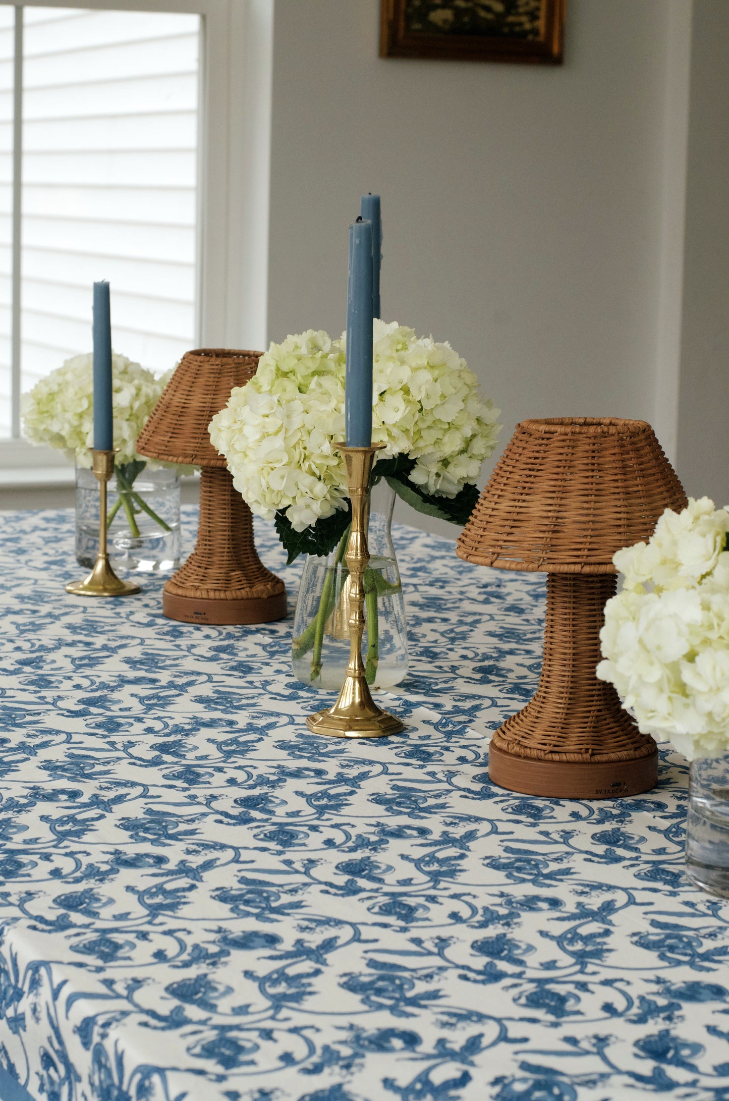 Cornflower Blue French Tablecloth