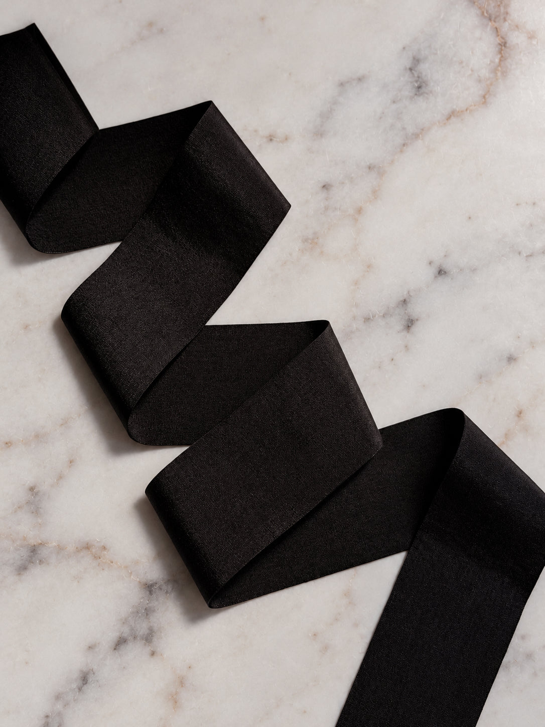 1.5" Black Faux Silk Ribbon - 50 yards