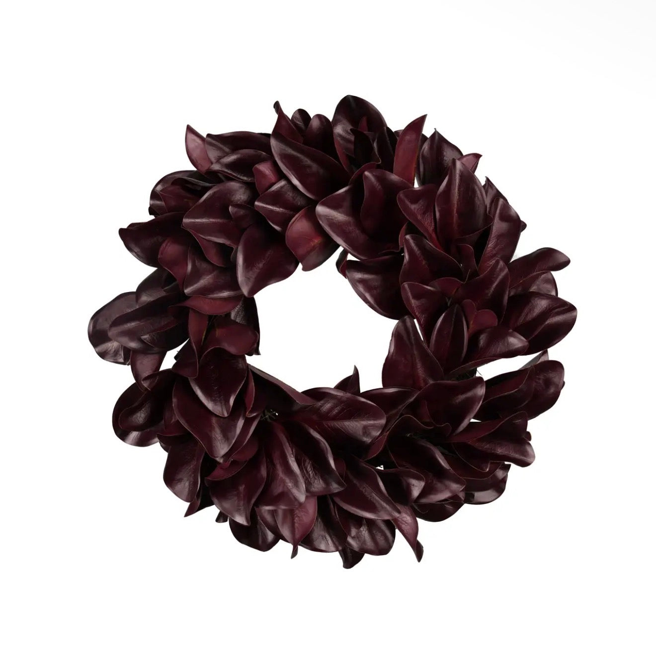 23" Merlot Magnolia Leaf Wreath