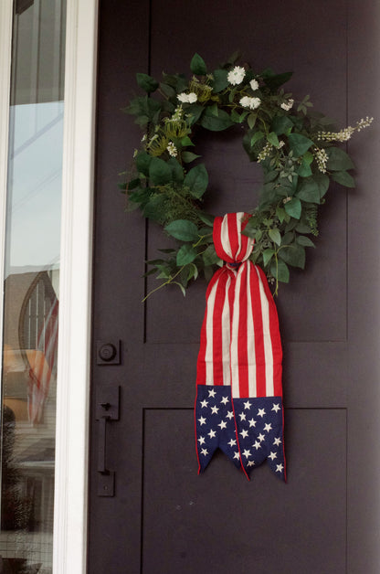 Stars & Stripes Patriotic Wreath Sash