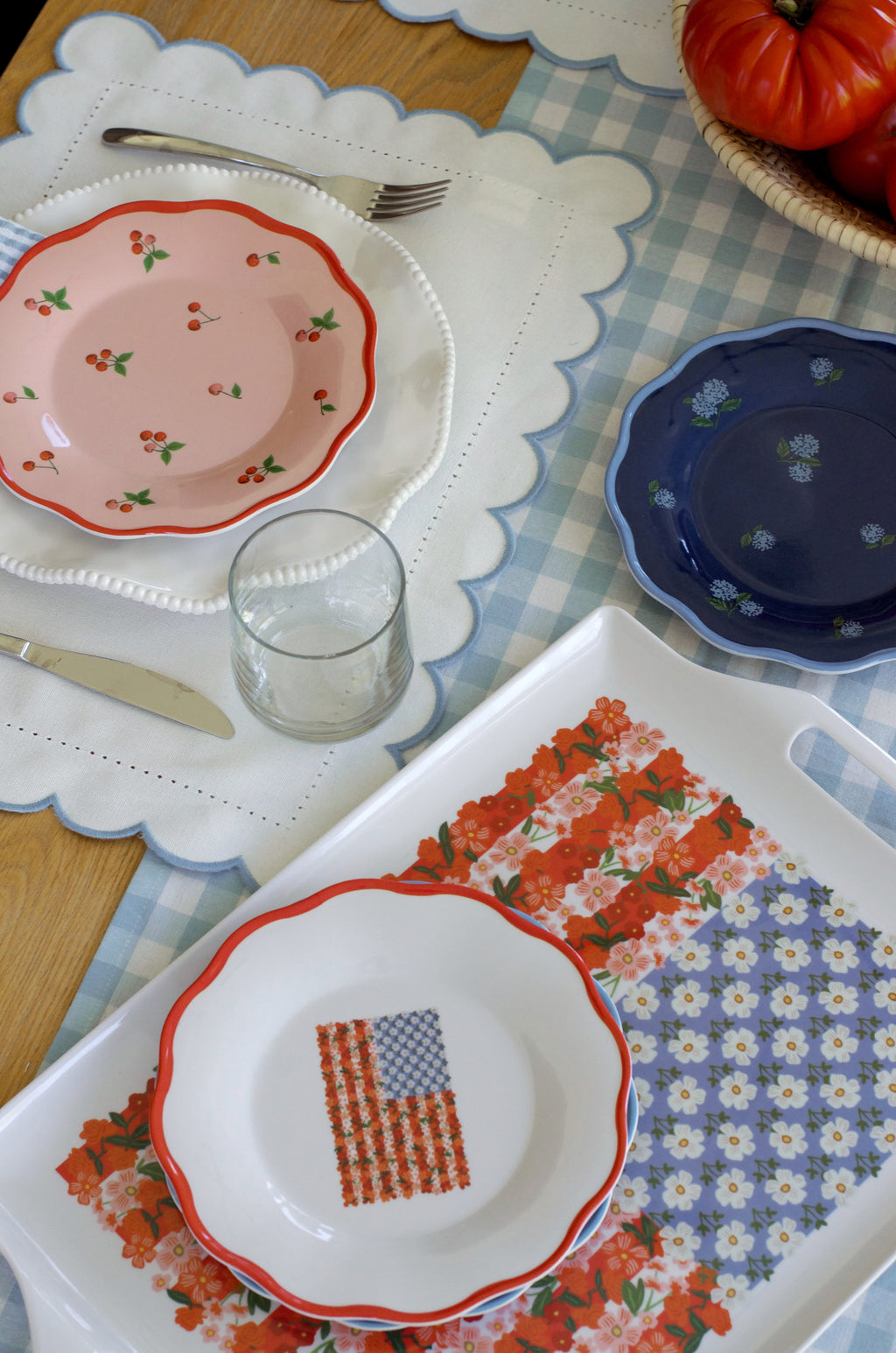 Americana Melamine Assorted Dessert / Salad Plate (Set of 4)