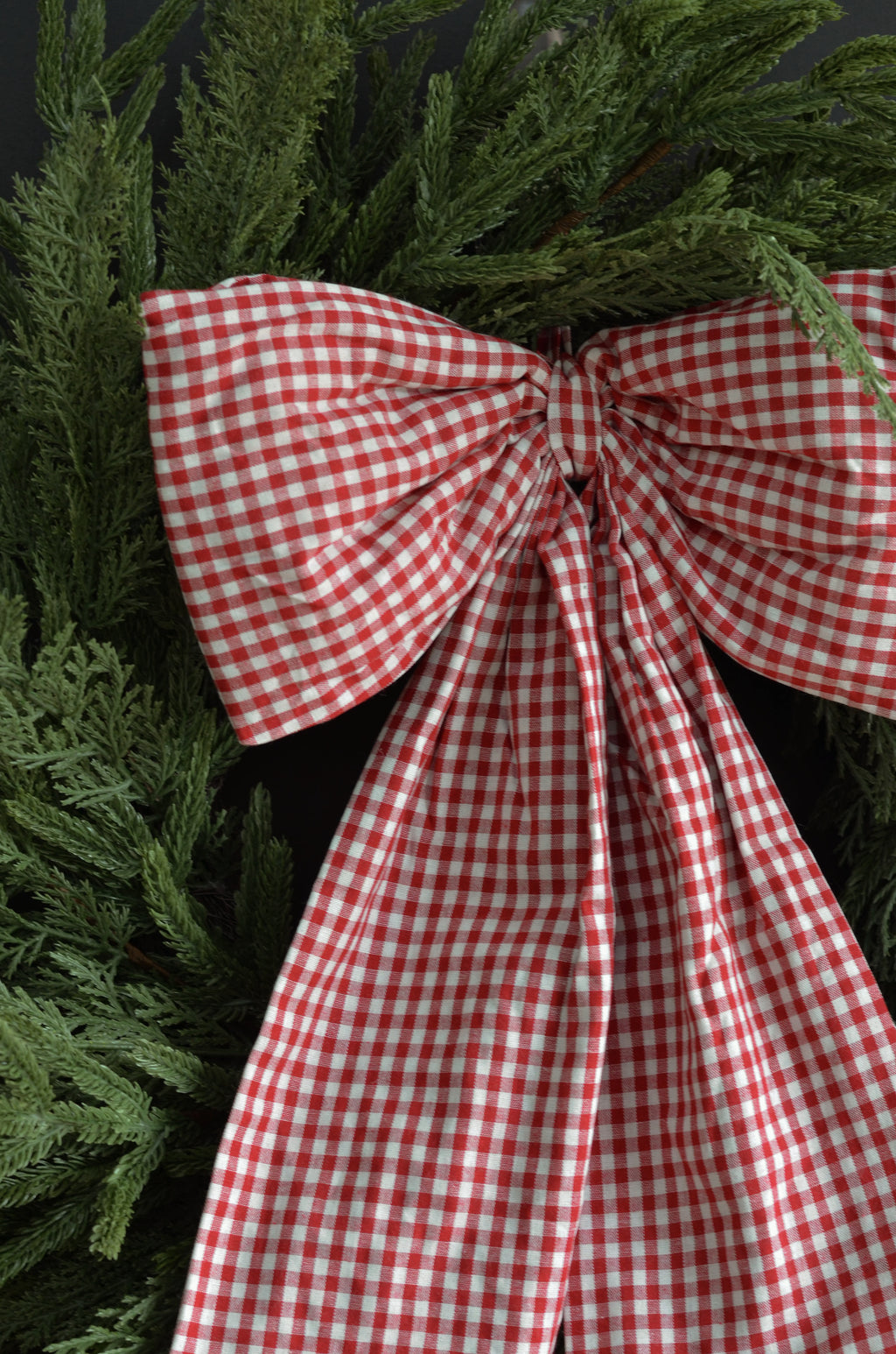 Large Red Gingham Bow