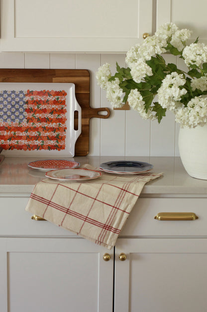 Americana Melamine Serving Platter with Handles