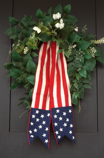 Stars & Stripes Patriotic Wreath Sash