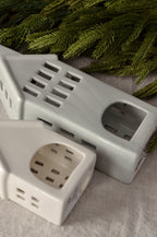 Winter Village Candle holder Set