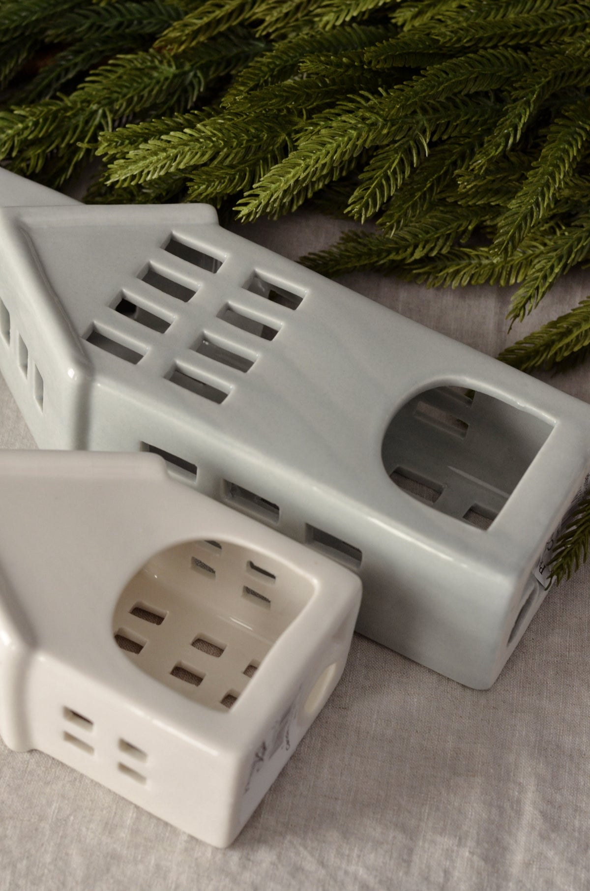 Winter Village Candle holder Set