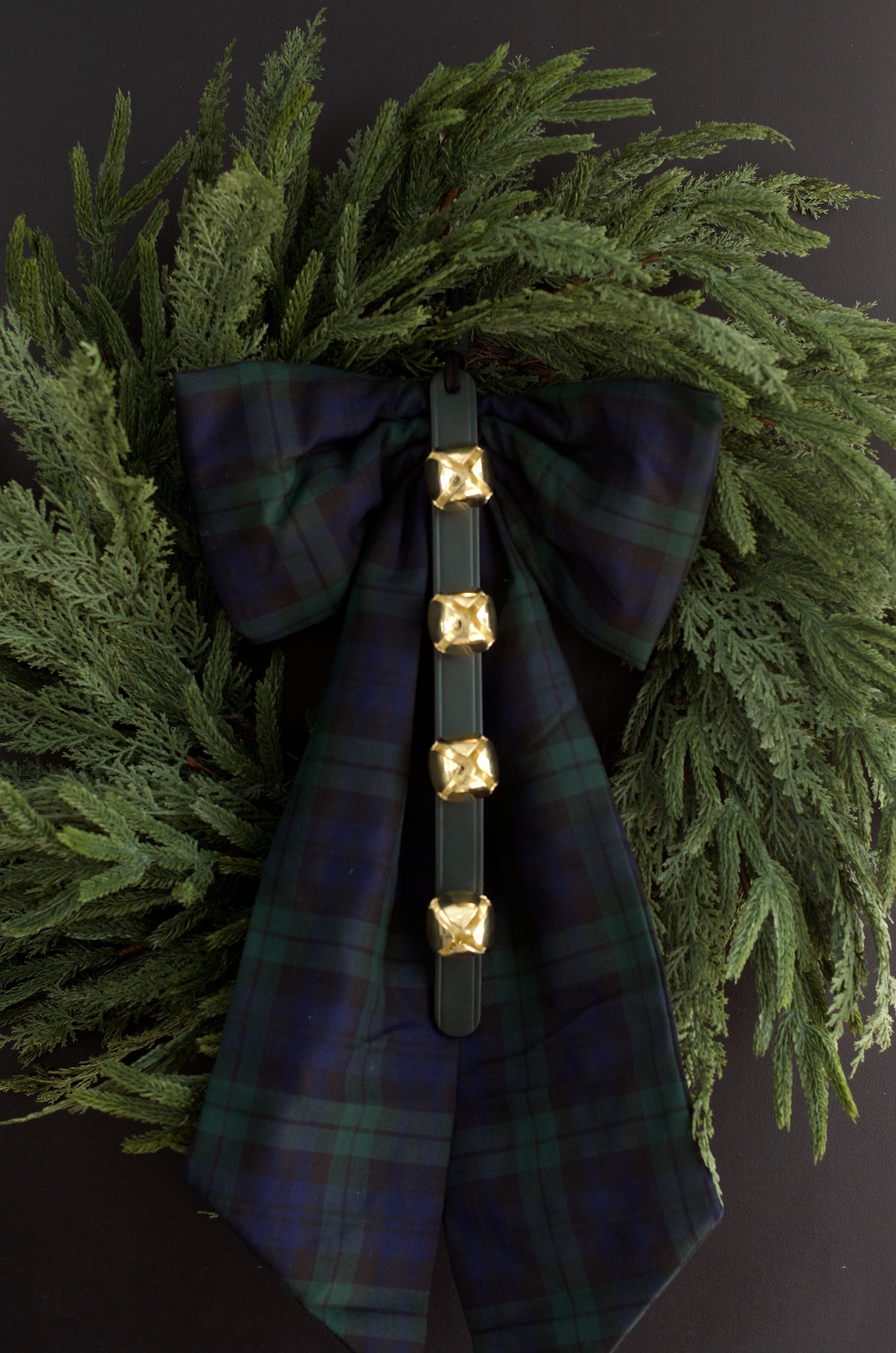Evergreen Leather Sleigh Bells