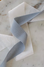 Double Bow Kit - Blue Linen & Ivory Faux Silk