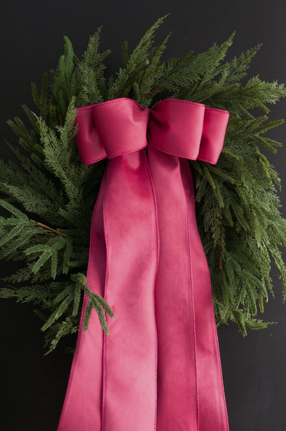 Pink Velvet XL Bow