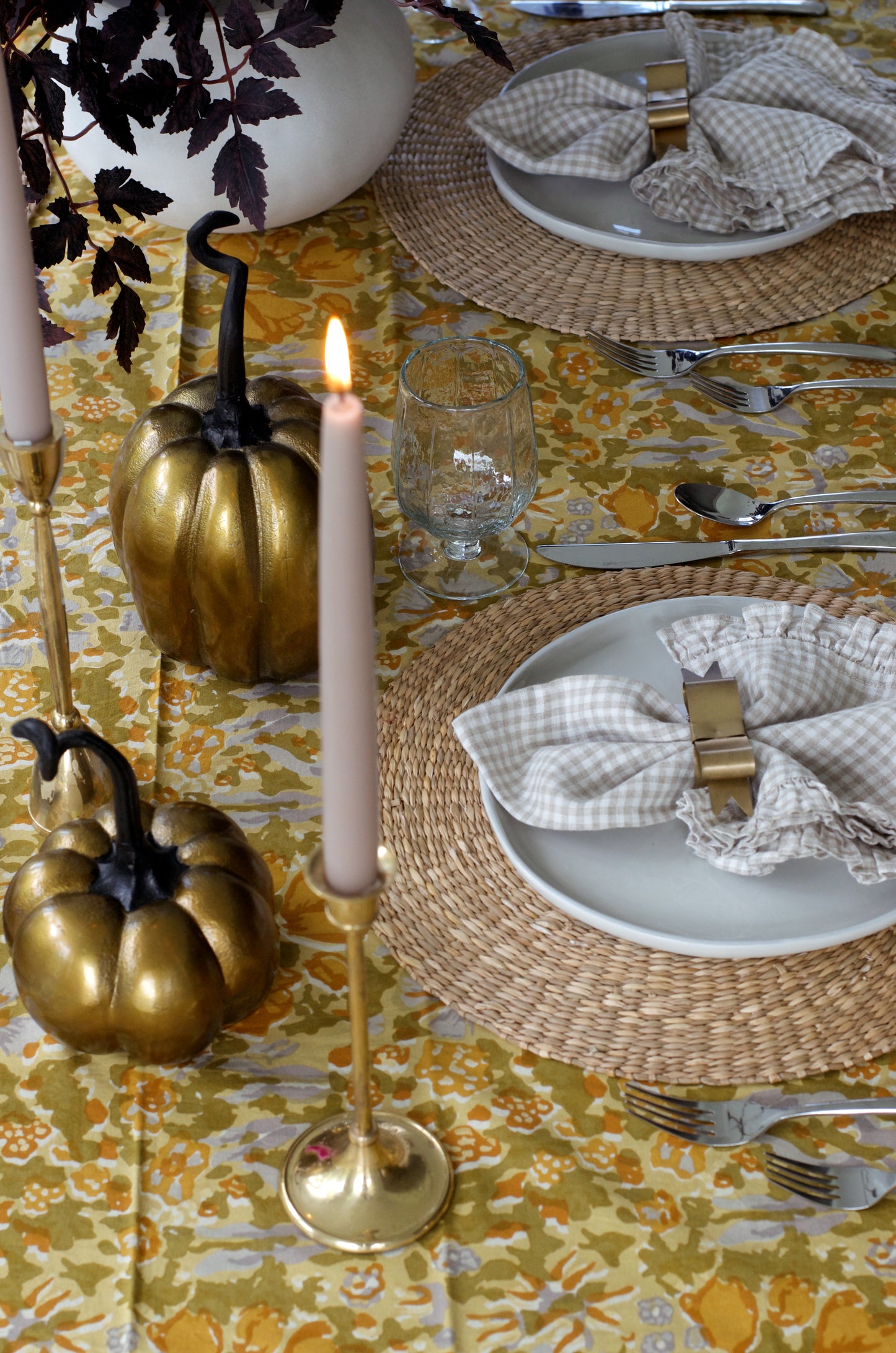 Jardin Mustard Tablecloth