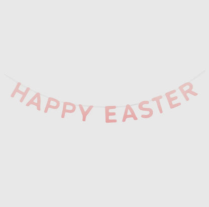 Pink Happy Easter Garland