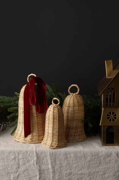 Rattan Bells Set of 3