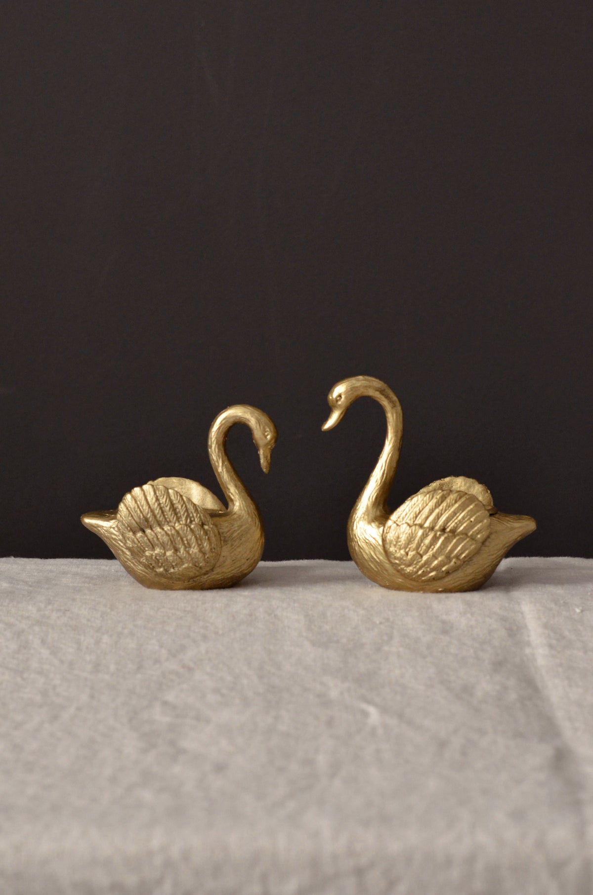 Swan Taper Holder Pair