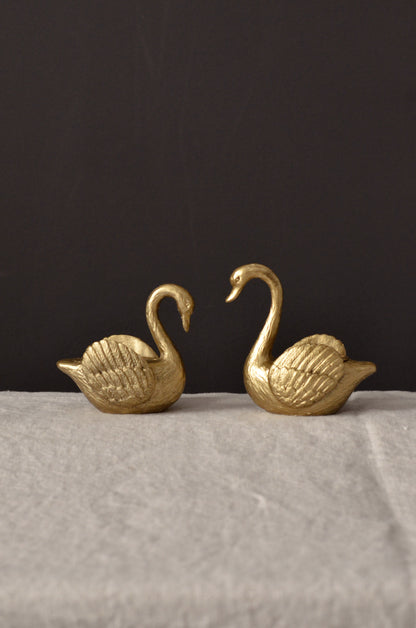 Swan Taper Holder Pair