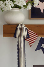 Navy Stripe Double Bow Kit