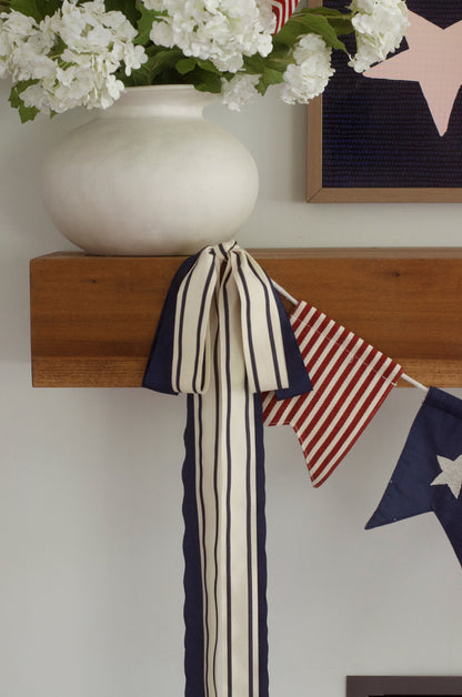 Navy Stripe Double Bow Kit